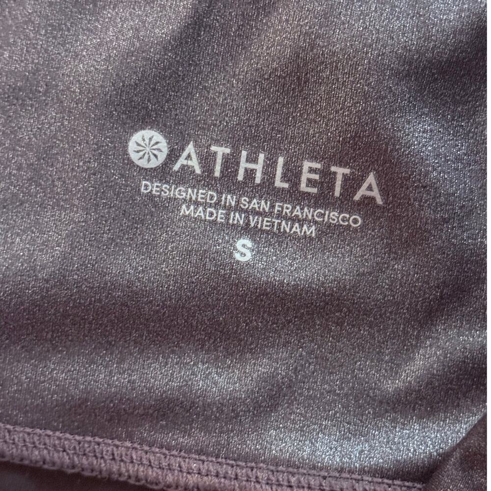ATHLETA gunmetal metallic dark gray Elation Shimmer legging tights PowerVita - Picture 5 of 7